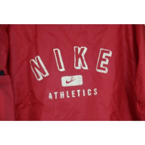 Y2K Nike Boys Youth Sz Large 12-14 Full Zip Oversize Windbreaker Jacket Red - Picture 8 of 11